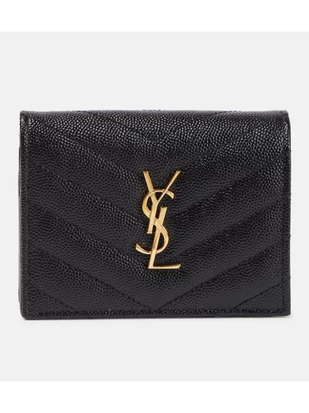 Kožni novčanik Saint Laurent crna