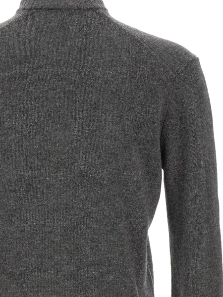 Pulover Lacoste cu broderie gri