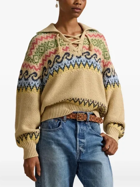 Șapcă Polo Ralph Lauren cu decolteu în V cu autograf în carouri albastru