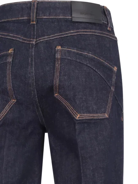 Straight fit džíny Sportmax s autogramem modré
