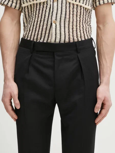 Шерстяные брюки карго Paul Smith черные