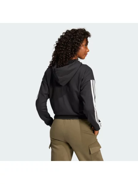 Adidas bluza Essentials z kapturem z aplikacją czarny