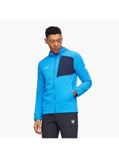 Bluză de trekking pentru bărbați Mammut Madris Light ML Hooded Jacket glacier blue/marine albastru