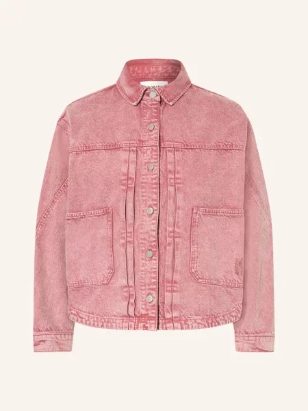 Ba&Sh Džínová Bunda Runo pink