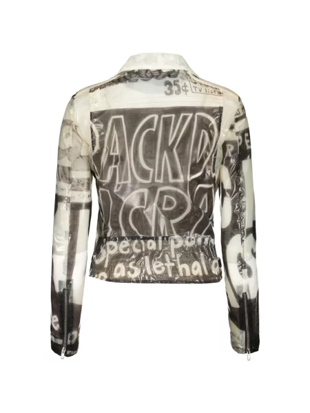 Geacă Jeremy Scott cu imagine alb