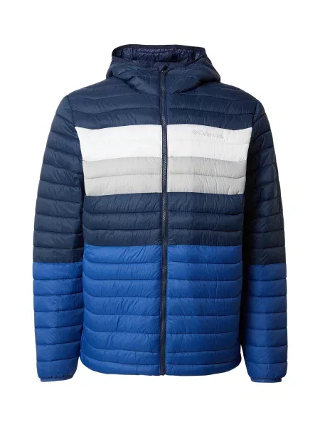 COLUMBIA Geacă outdoor Powder Pass bleumarin / albastru gențiană / gri deschis alb