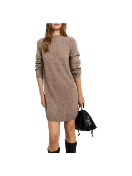 Rochie din denim Pepe Jeans bej