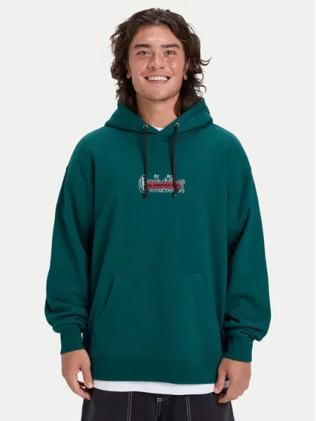 Quiksilver Džemperis Double Up Tamsiai Oversize žalia