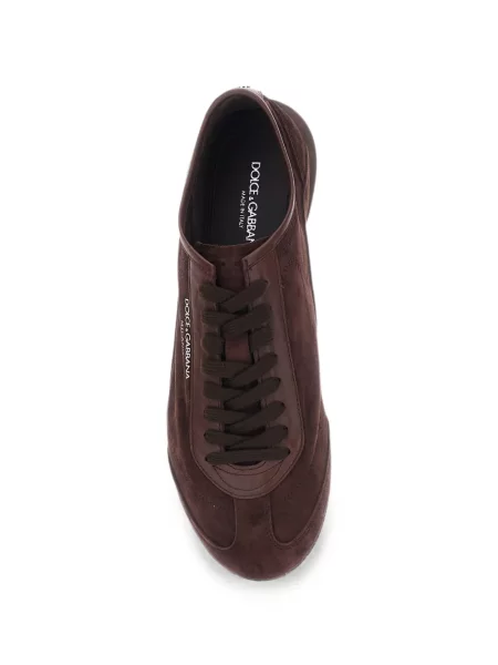 Szarvasbőr sneaker Dolce & Gabbana autogrammal barna