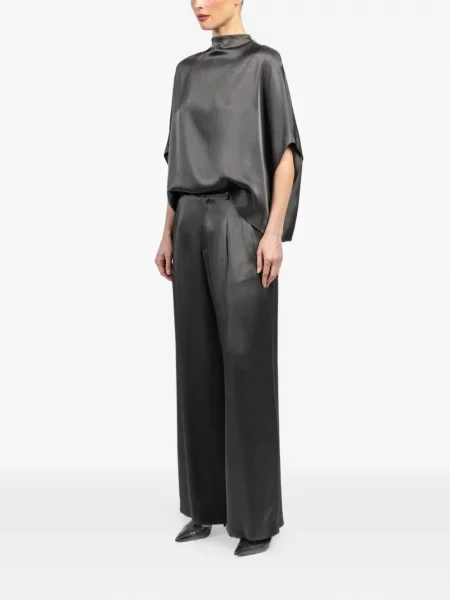 Pantaloni Lapointe plisate gri