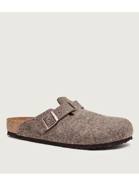 Birkenstock Mules încălțăminte Boston cu adaos de piele maro