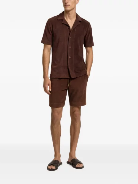 Pantaloni scurți Orlebar Brown cu cordon maro