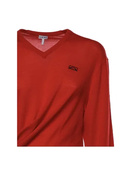 Sweter Loewe wełniany czerwony