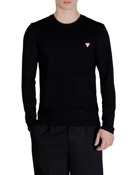 Majica z dolgimi rokavi Guess z dolgimi rokavi črna