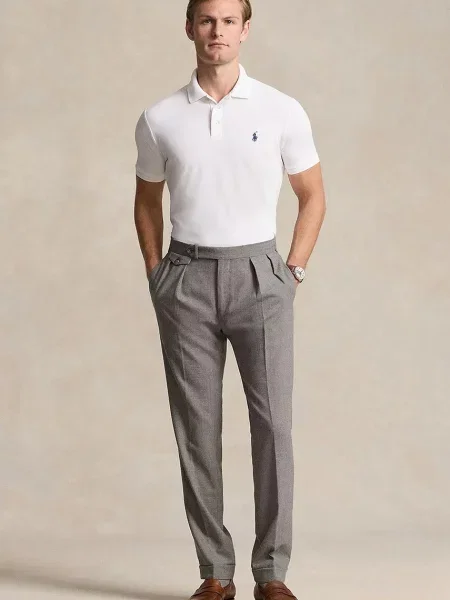 Однотонное поло Polo Ralph Lauren бордовое