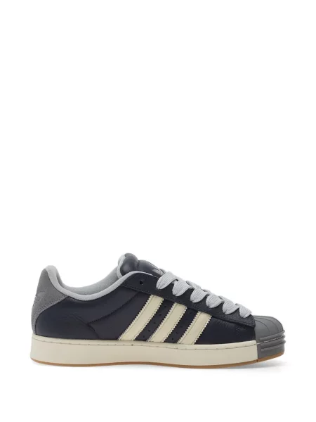 Tricou Adidas cu dungi cu imagine alergare gri