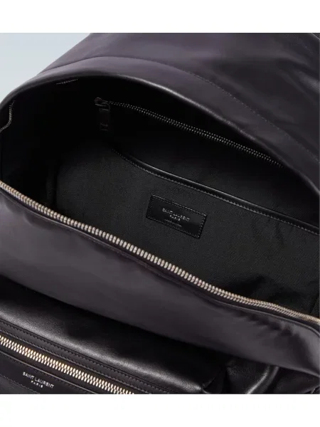 Kožený batoh Saint Laurent čierna