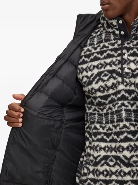 Пухен елец Adidas на райета с качулка бяло