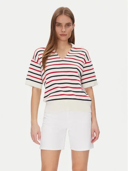 Tommy Hilfiger Megztinis Mini Stp Co Open Polo Ss Swt Spalvota