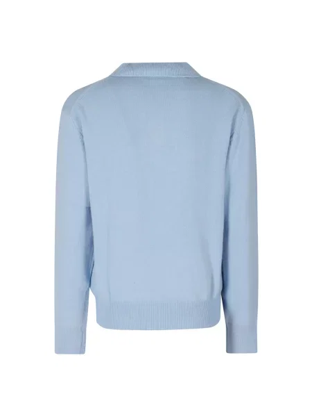 Sweter Low Classic z kaszmiru klasyczny niebieski