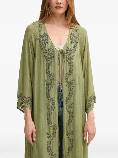 Długi top Hoss Intropia z koralikami zielony