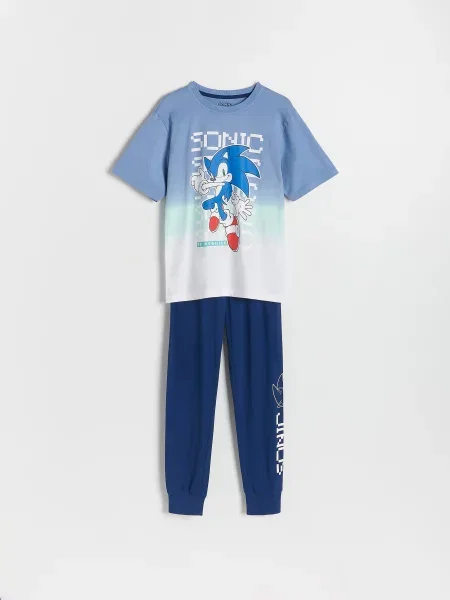 Reserved Dvoudílné pyžamo Sonic tmavomodrá