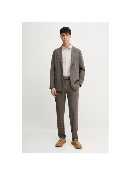 Emporio Armani spodnie proste brązowy