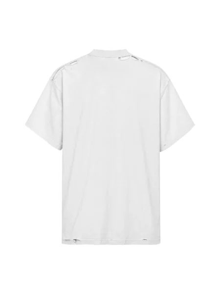 Lniana koszulka Balenciaga biała