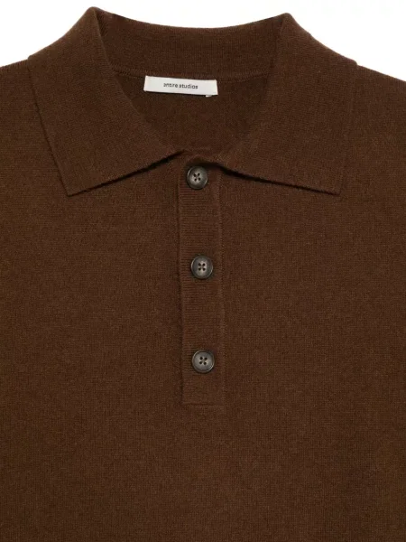 Polo Entire Studios scurt maro