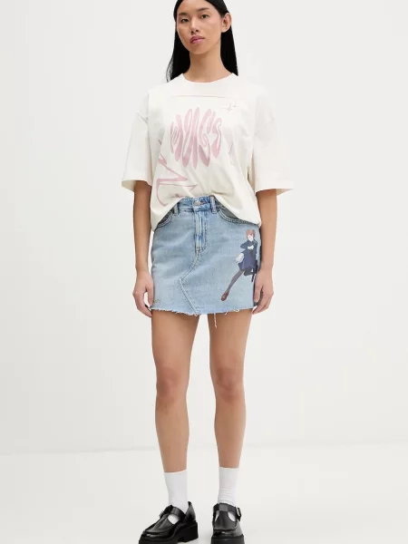 Hugo Blue spódnica jeansowa HUGO x Jujutsu Kaisen niebieska
