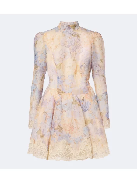 Rochie Zimmermann de in cu model floral roz
