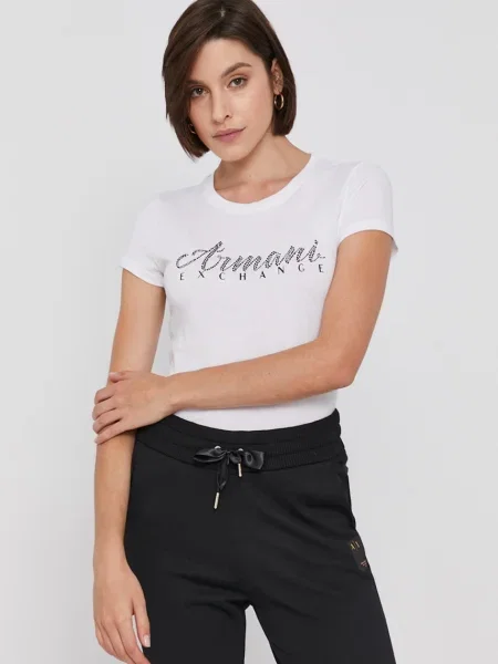 Тениска Armani Exchange бяло