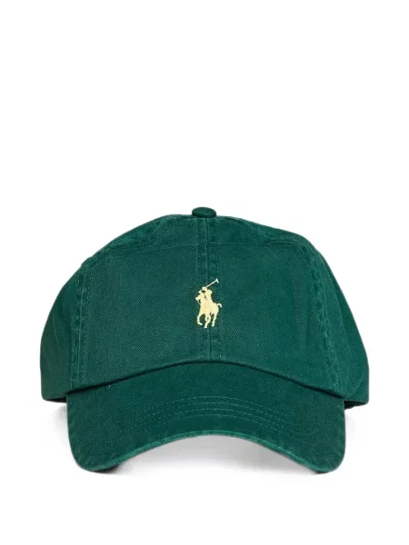 Μεταξωτό καρό παντελόνι Polo Ralph Lauren με κέντημα μπλε