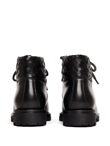Botine Scarosso cu șireturi din piele negru