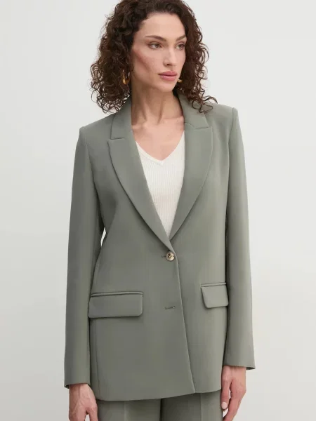 Сако Marciano Guess BECKY с едно копче с изчистен дизайн сиво