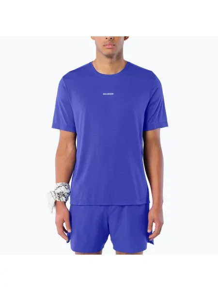 Tricou de alergare pentru bărbați Salomon Shakeout Core SS Tee clematis blue albastru