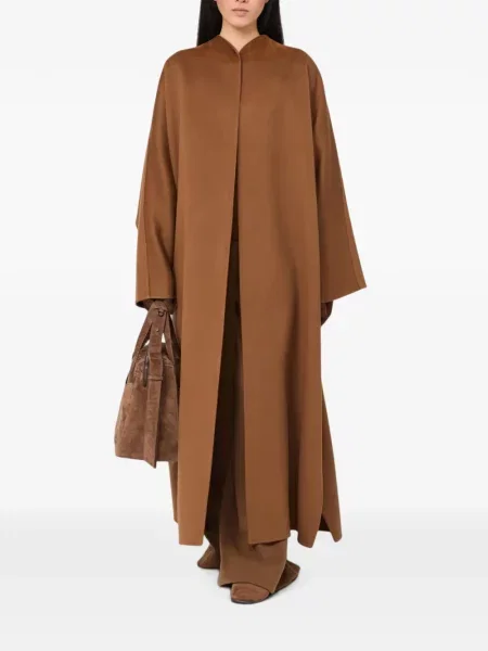 Palton Max Mara din piele de căprioară maro
