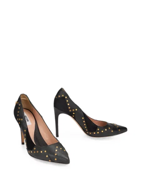 Pantofi cu toc Moschino cu tepi negru
