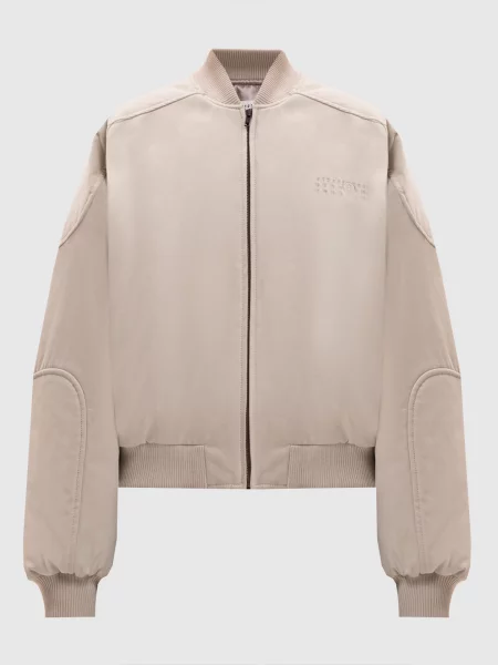 Бомбер Maison Margiela Mm6 с вышивкой бежевый