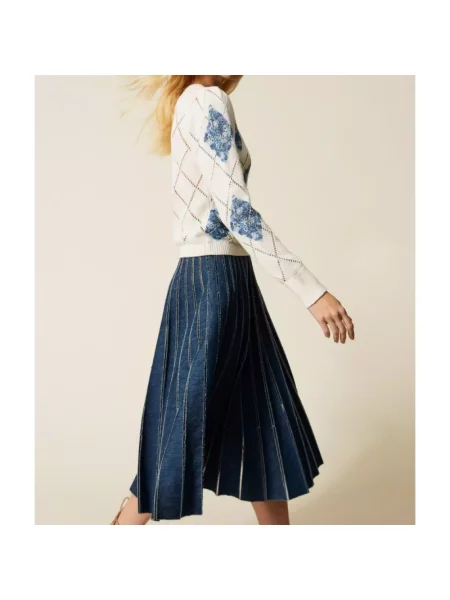 Spódnica jeansowa Twinset niebieska