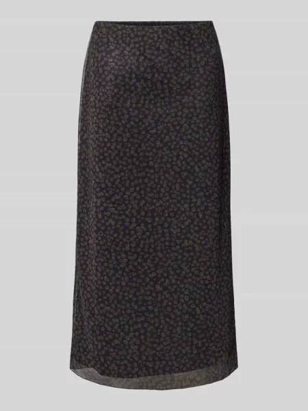 Spódnica midi z nieprzejrzystą halką Robe Légère granatowa