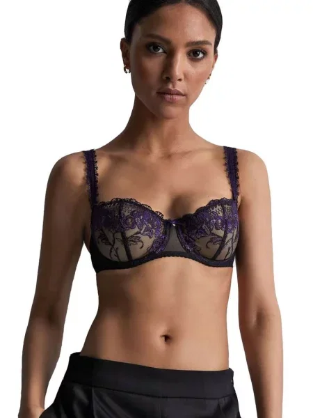 Бюстгальтер балконет с вышивкой