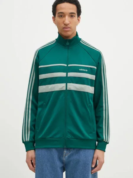 Кофта adidas Originals First Tracktop з аплікацією зелений