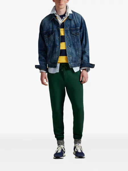 Μικρός κασκέτο Polo Ralph Lauren με χαμηλή μέση υφαίνω διαγωνίως πράσινο