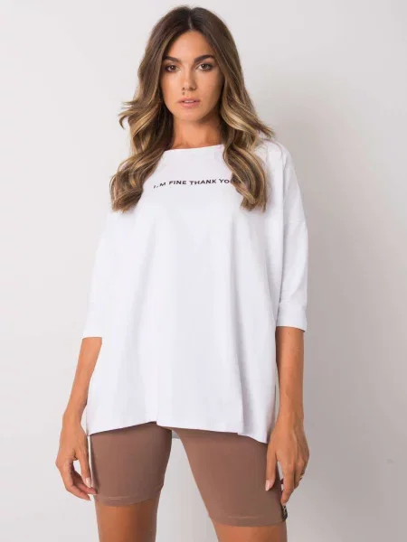 Bluză Fashionhunters alb