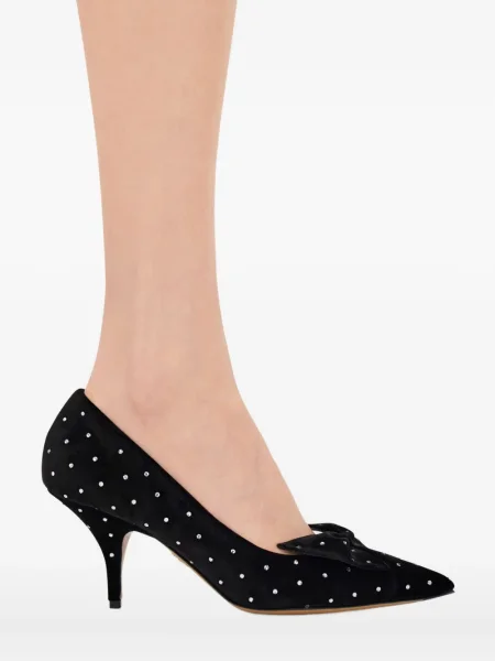 Pantofi cu toc Ferragamo cu funde negru