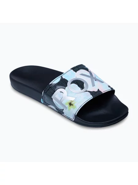 Șlapi pentru femei ROXY Slippy II Printed black multi 1 negru