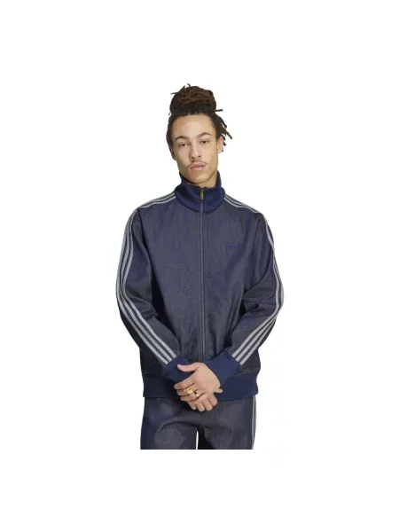 Kurtka jeansowa Adidas na siłownię niebieska