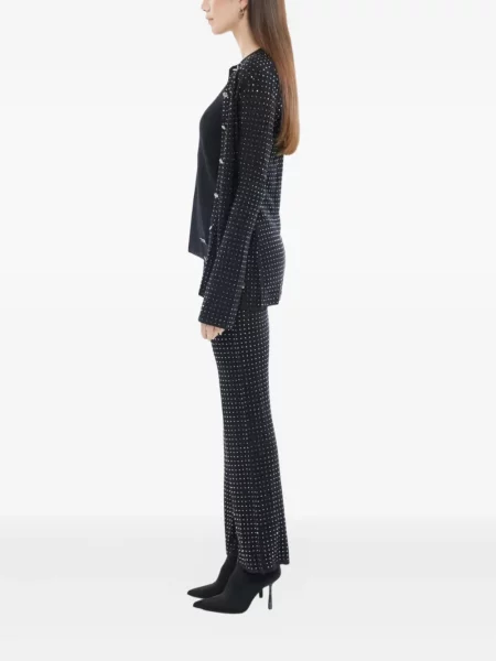 Pantaloni Izaak Azanei de cristal negru