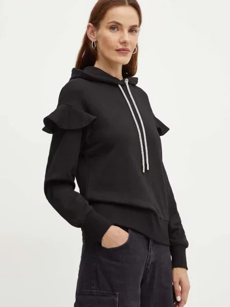 Суичър с качулка Silvian Heach с качулка черно